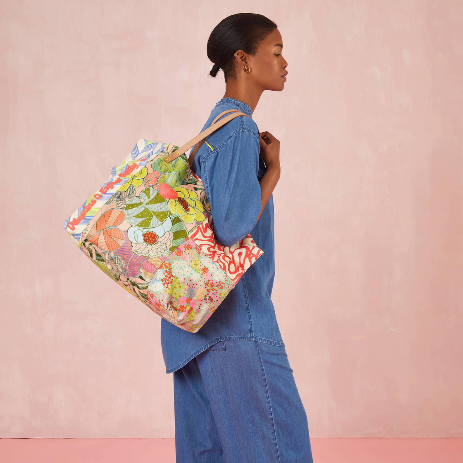 Oilily shopper Stach met all-over print multi