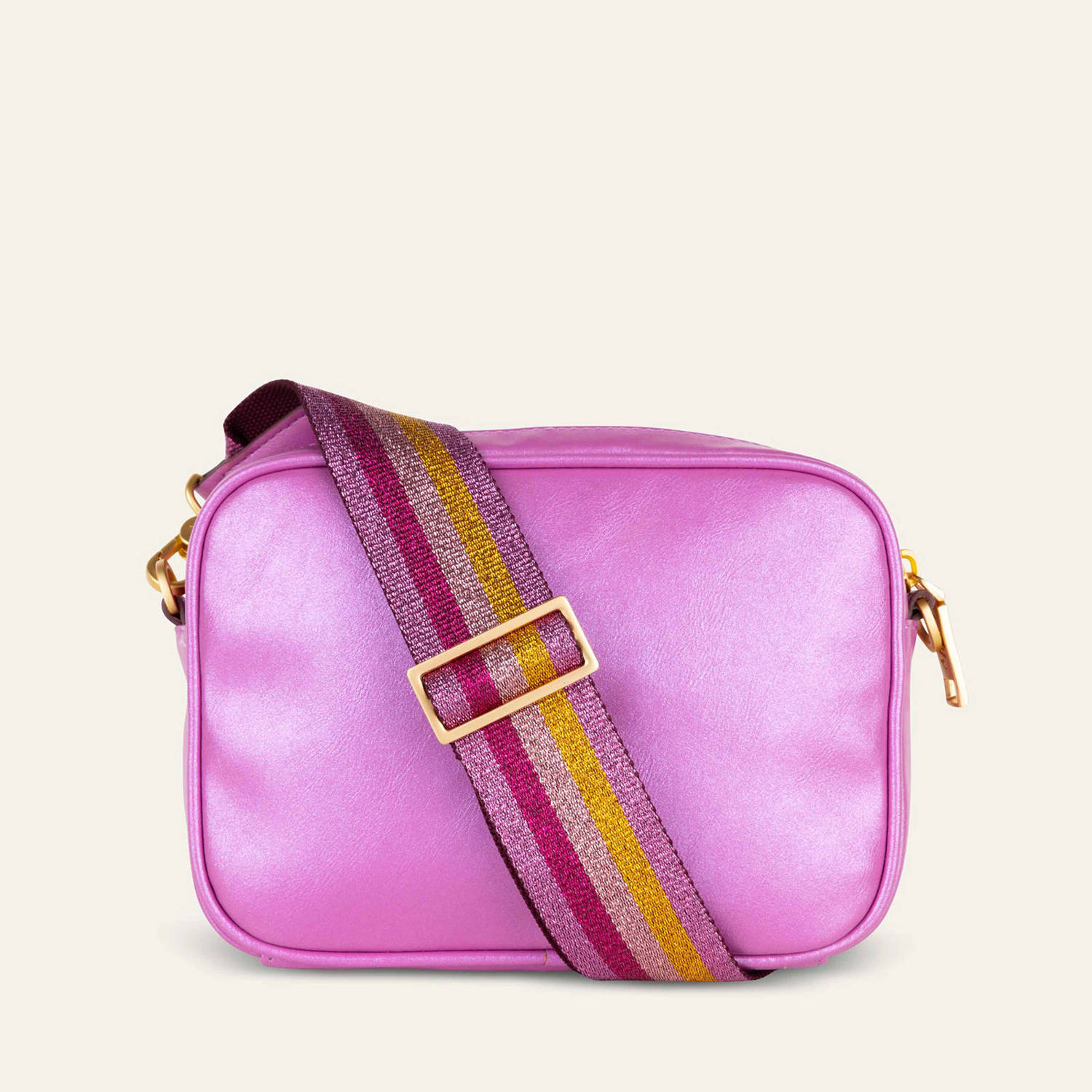 Oilily metallic crossbody tas Smiley paars