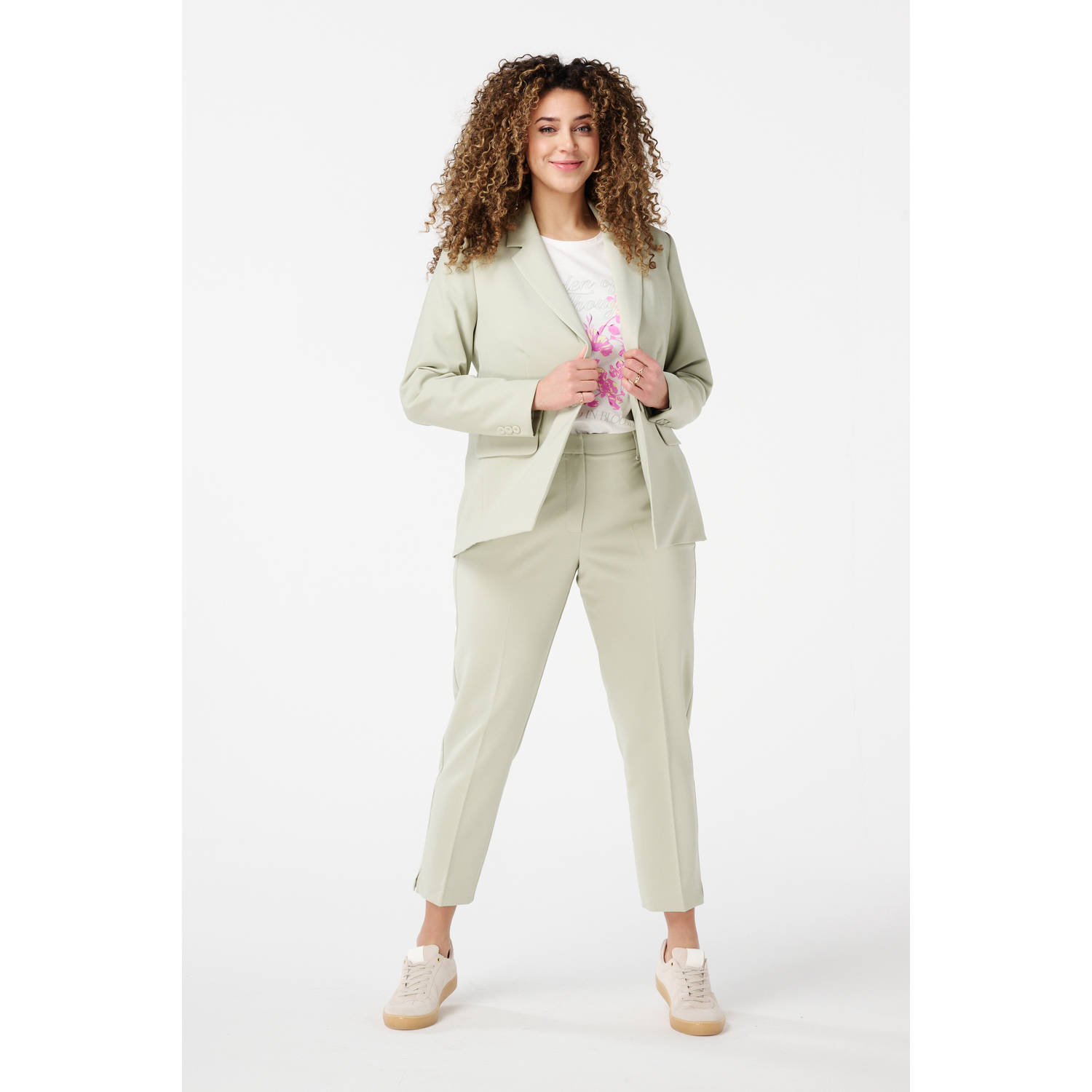 MS Mode regular blazer lichtkaki