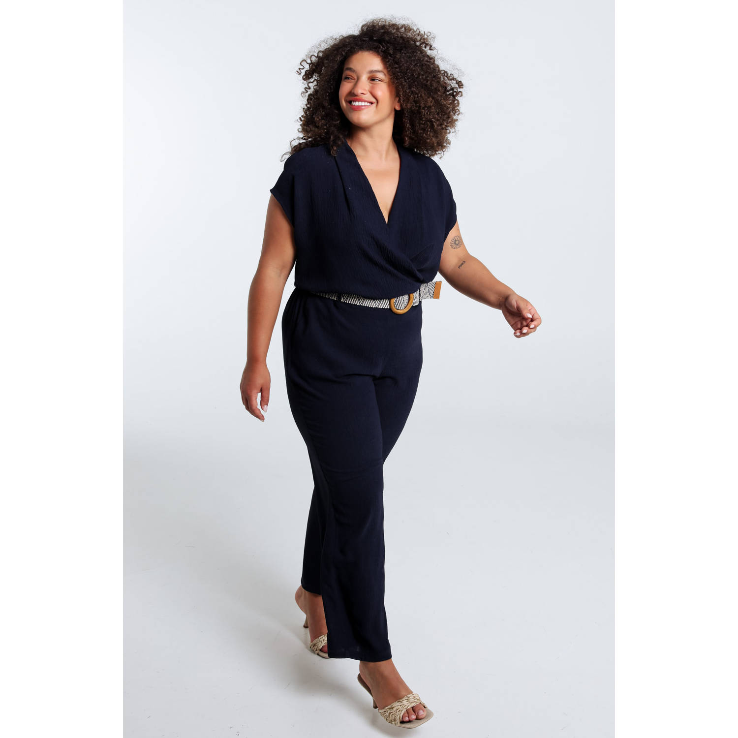 Paprika rechtvallend jumpsuit marine