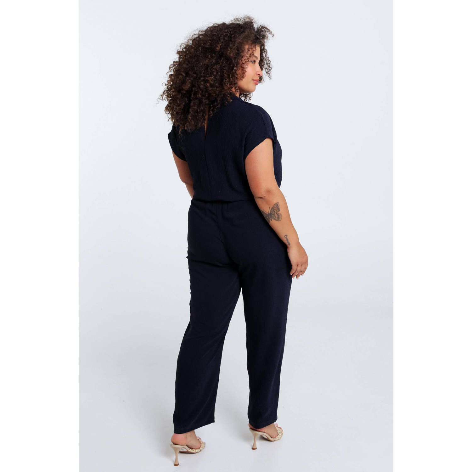 Paprika rechtvallend jumpsuit marine