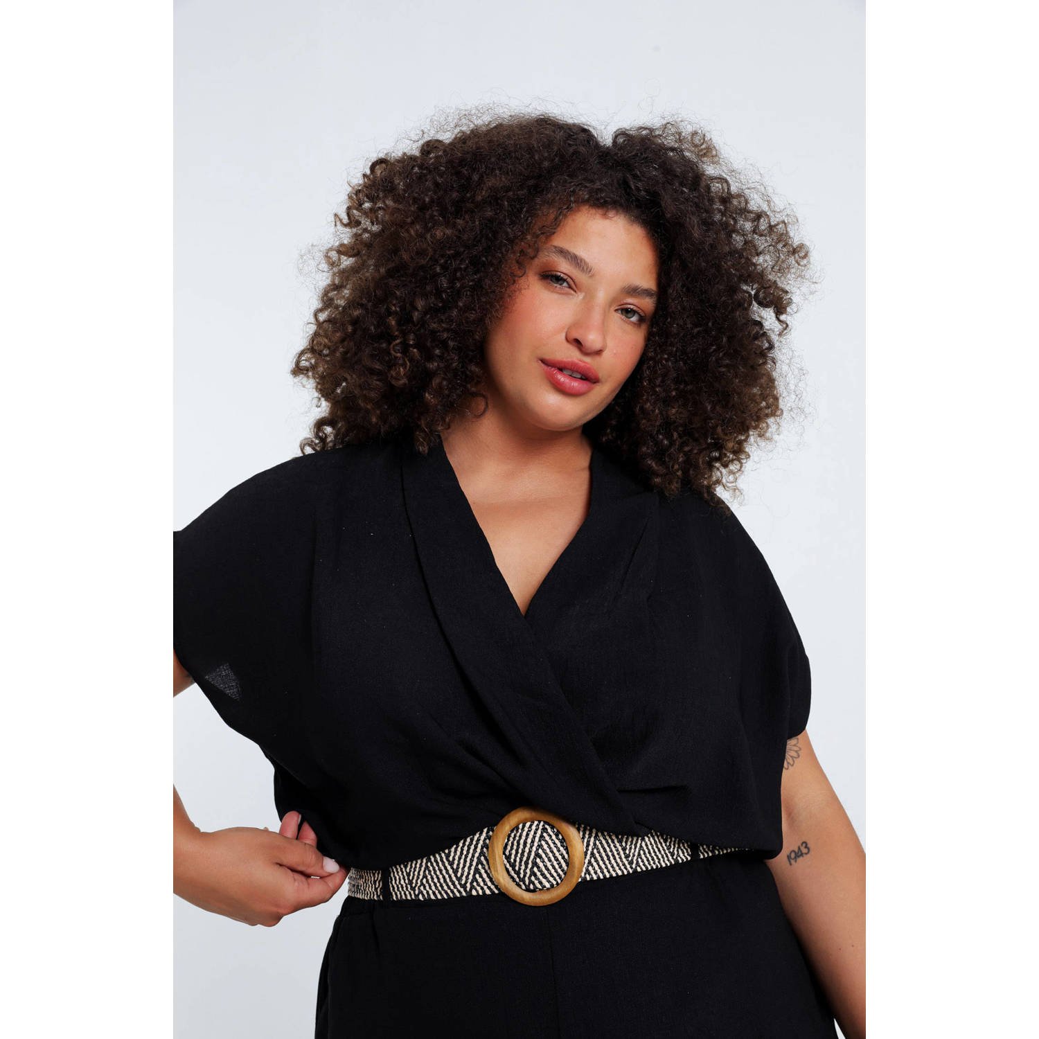 Paprika rechtvallend jumpsuit zwart