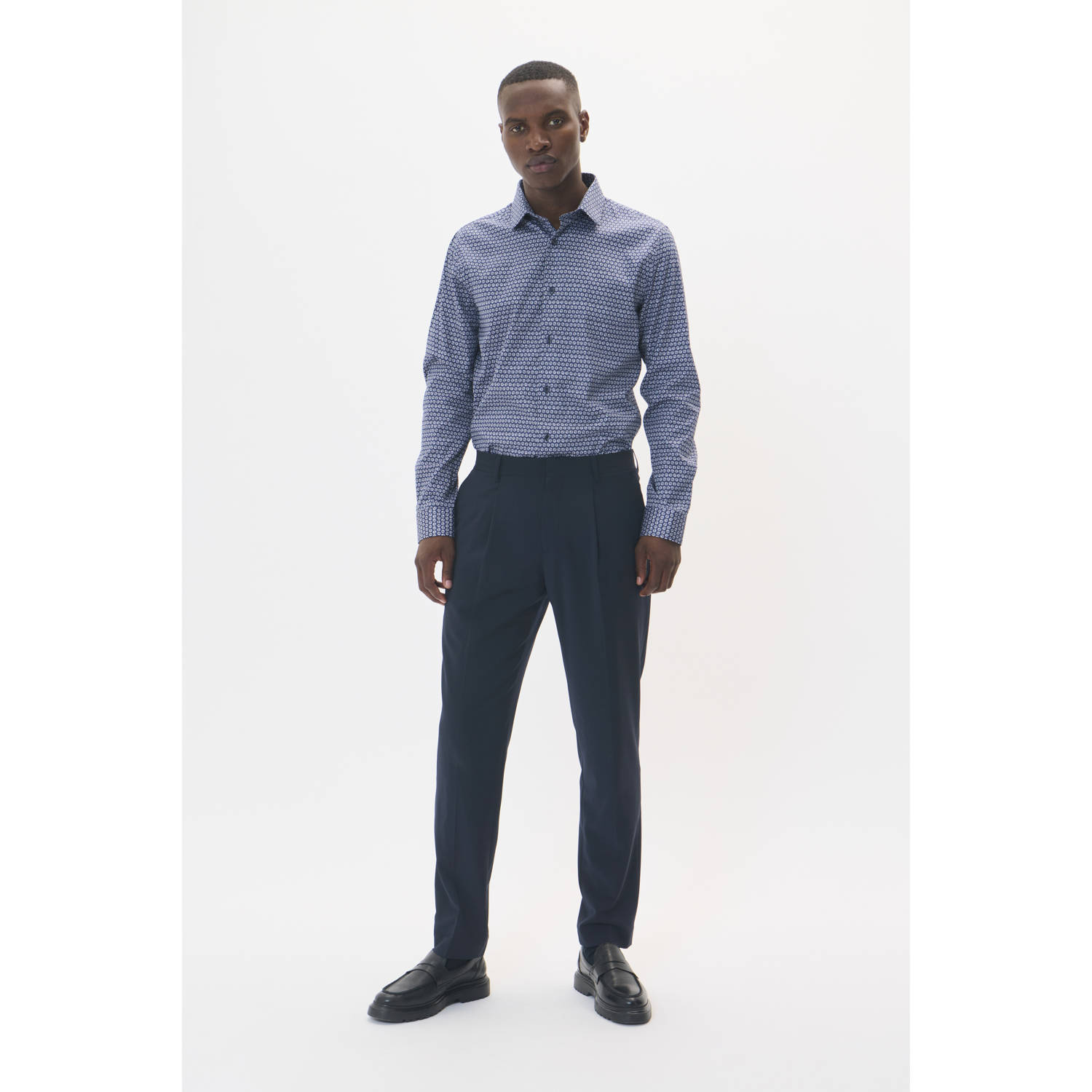 Matinique regular fit overhemd MAtrostol dark navy