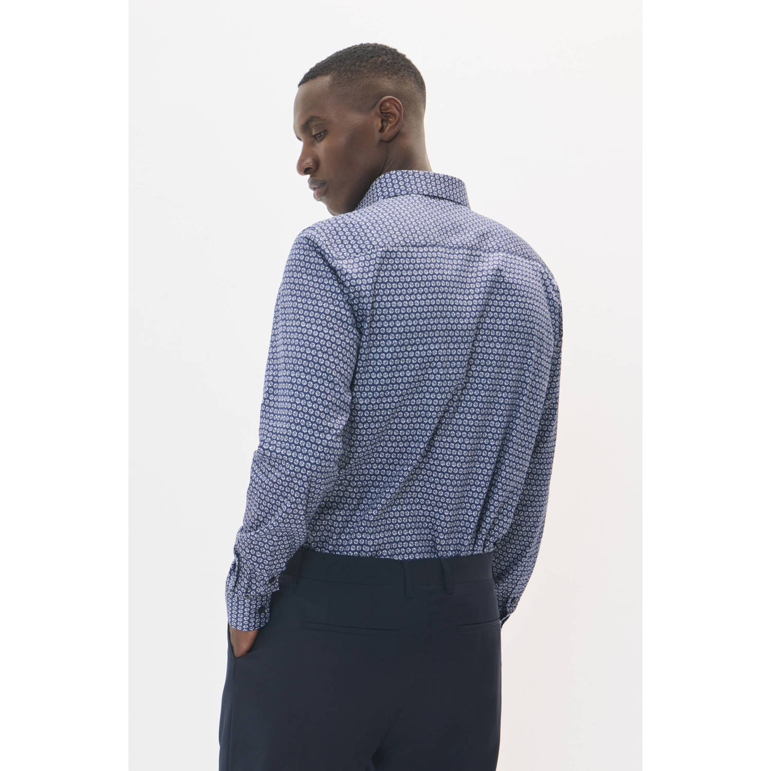 Matinique regular fit overhemd MAtrostol dark navy