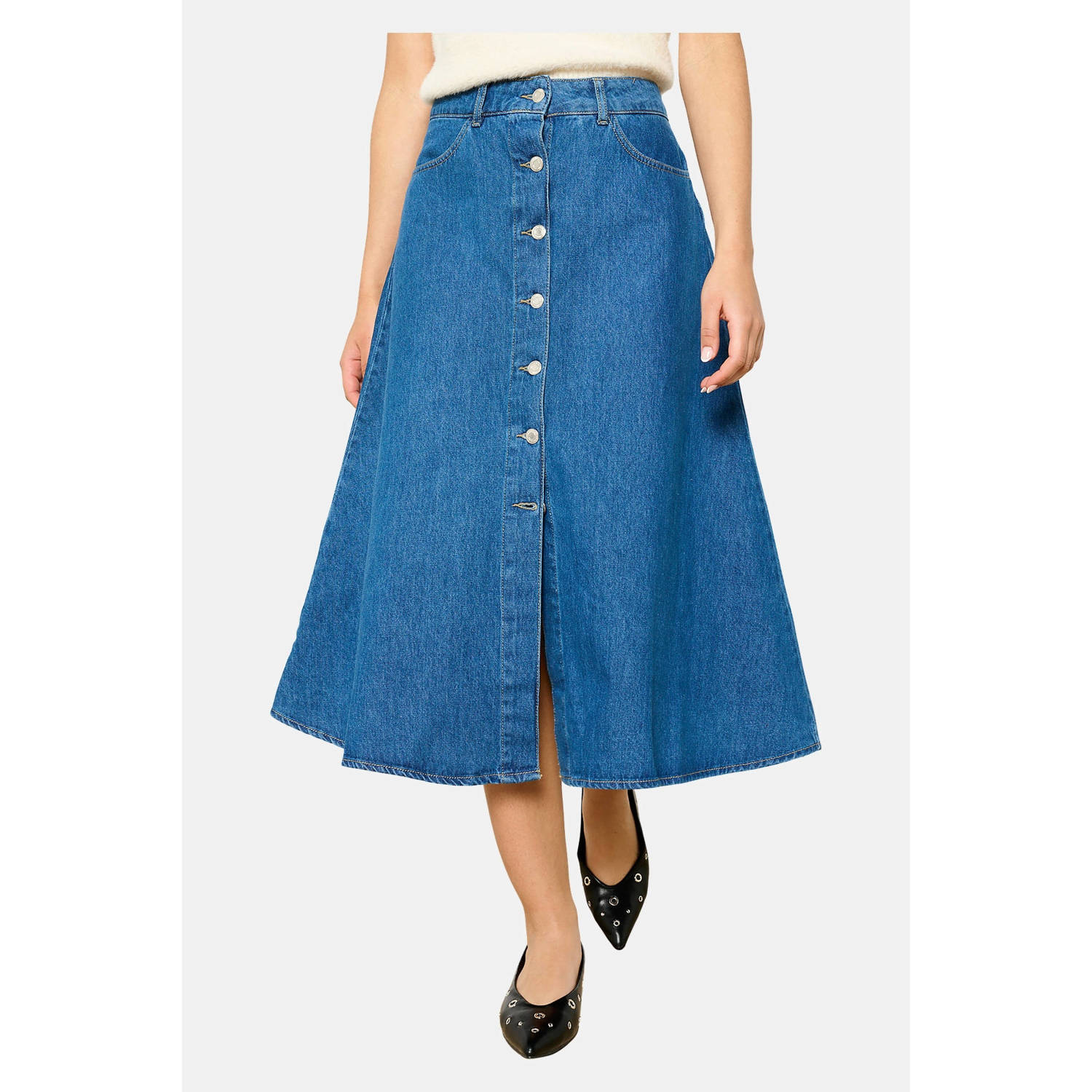 LOLALIZA spijkerrok medium blue denim