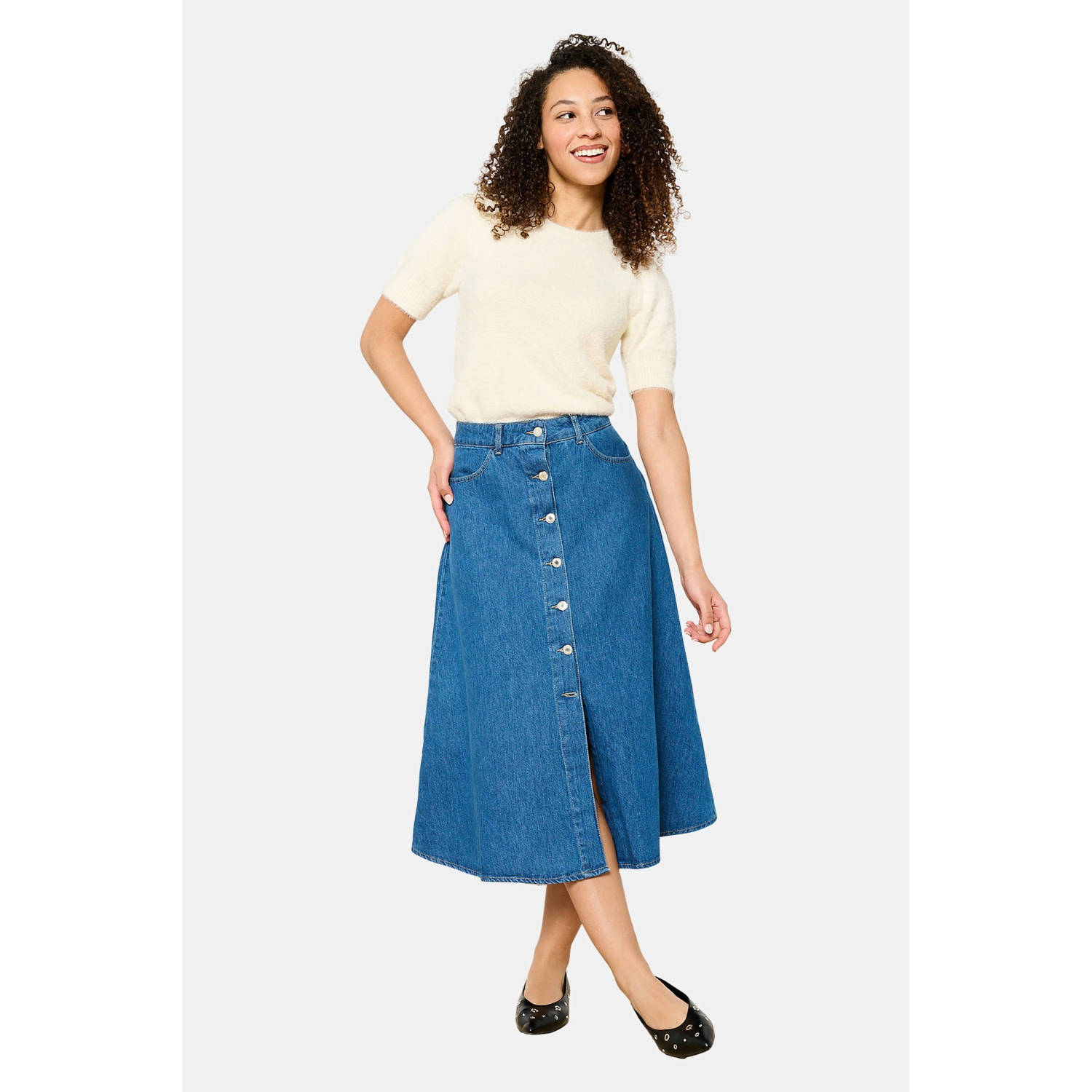 LOLALIZA spijkerrok medium blue denim
