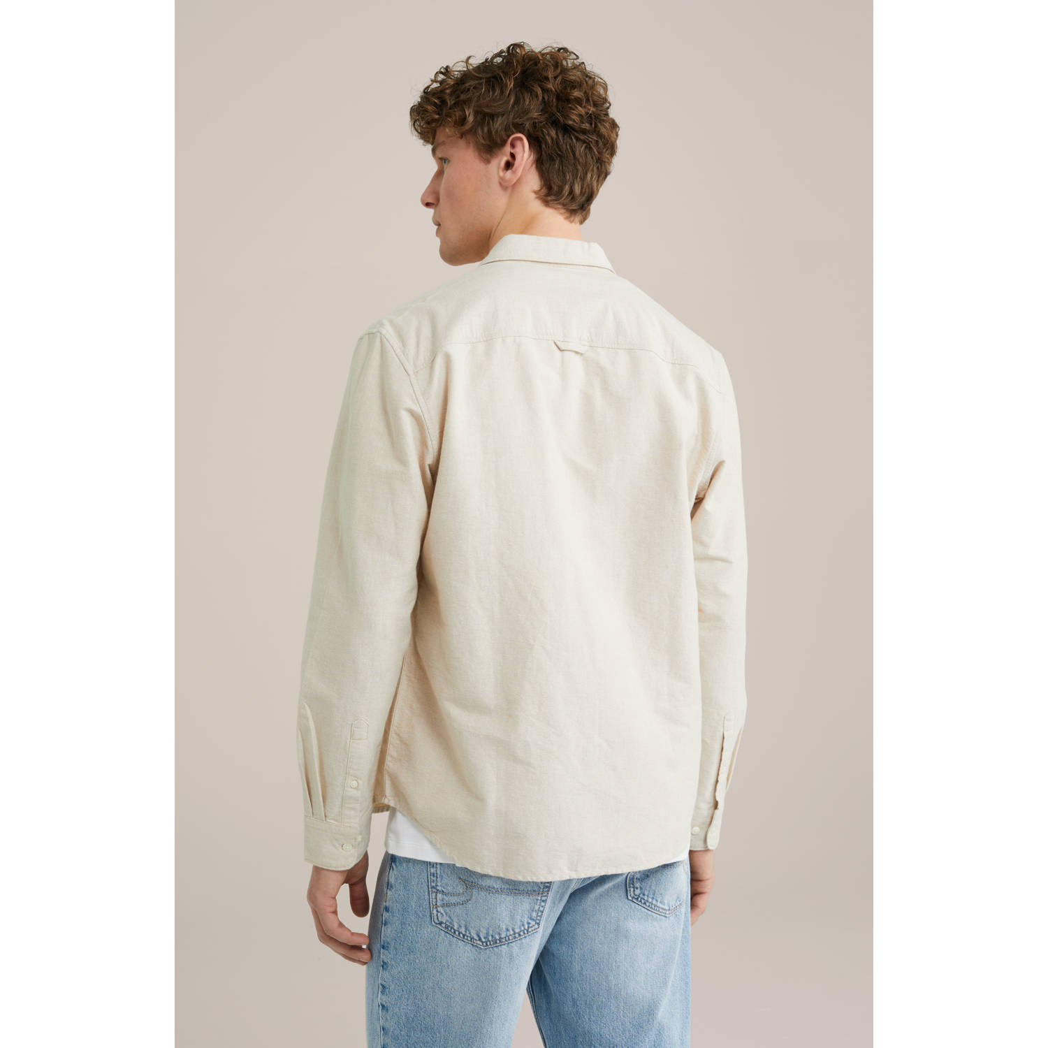 WE Fashion WE Fundamentals casual overhemd ecru