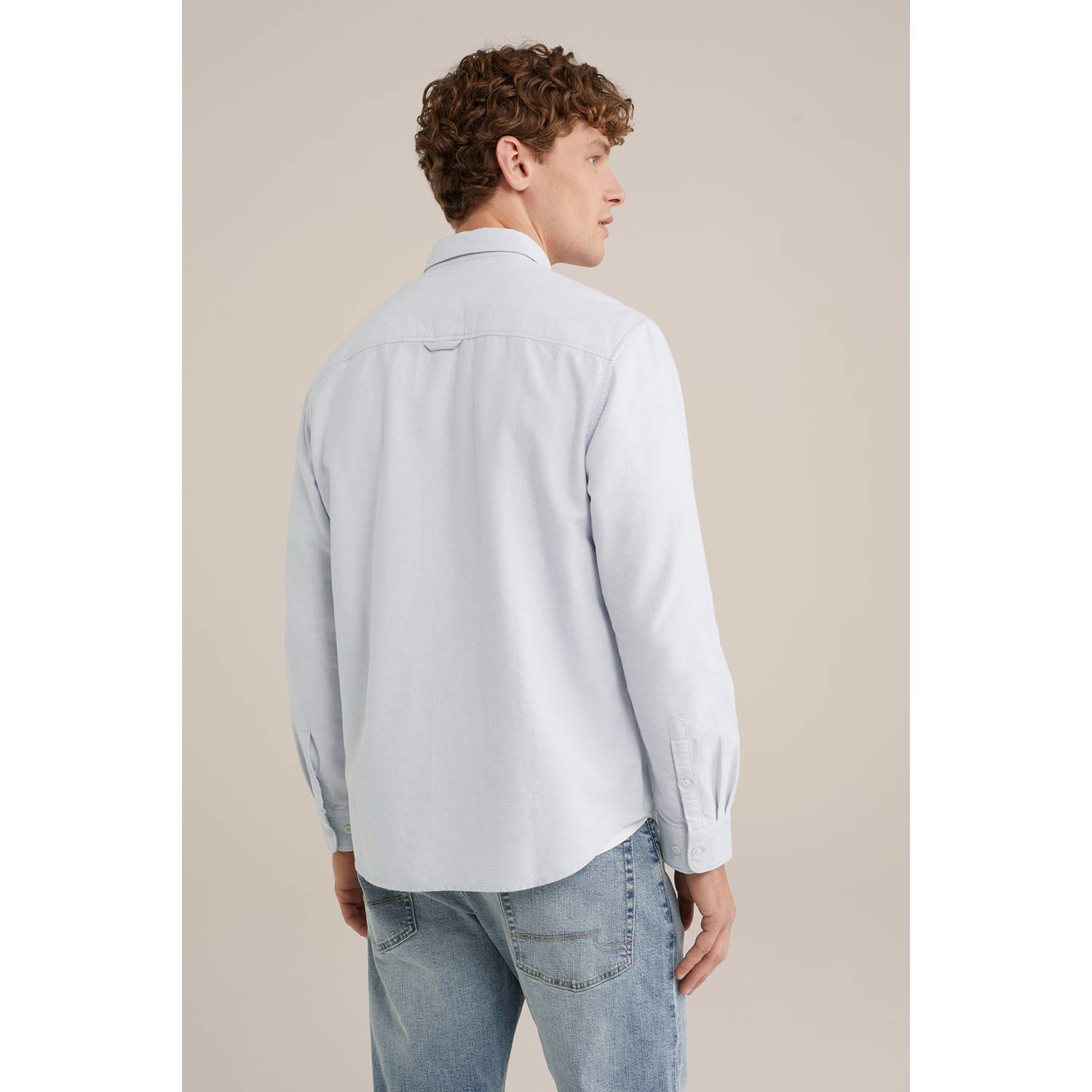 WE Fashion WE Fundamentals casual overhemd blauw
