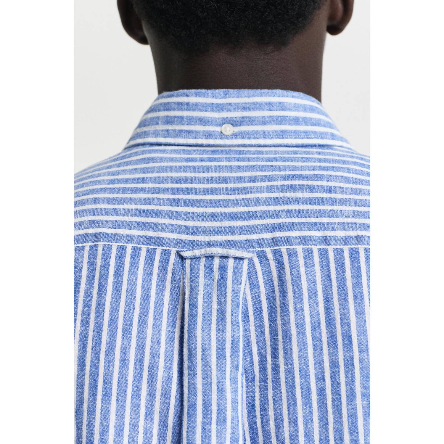GANT linnen casual overhemd blauw