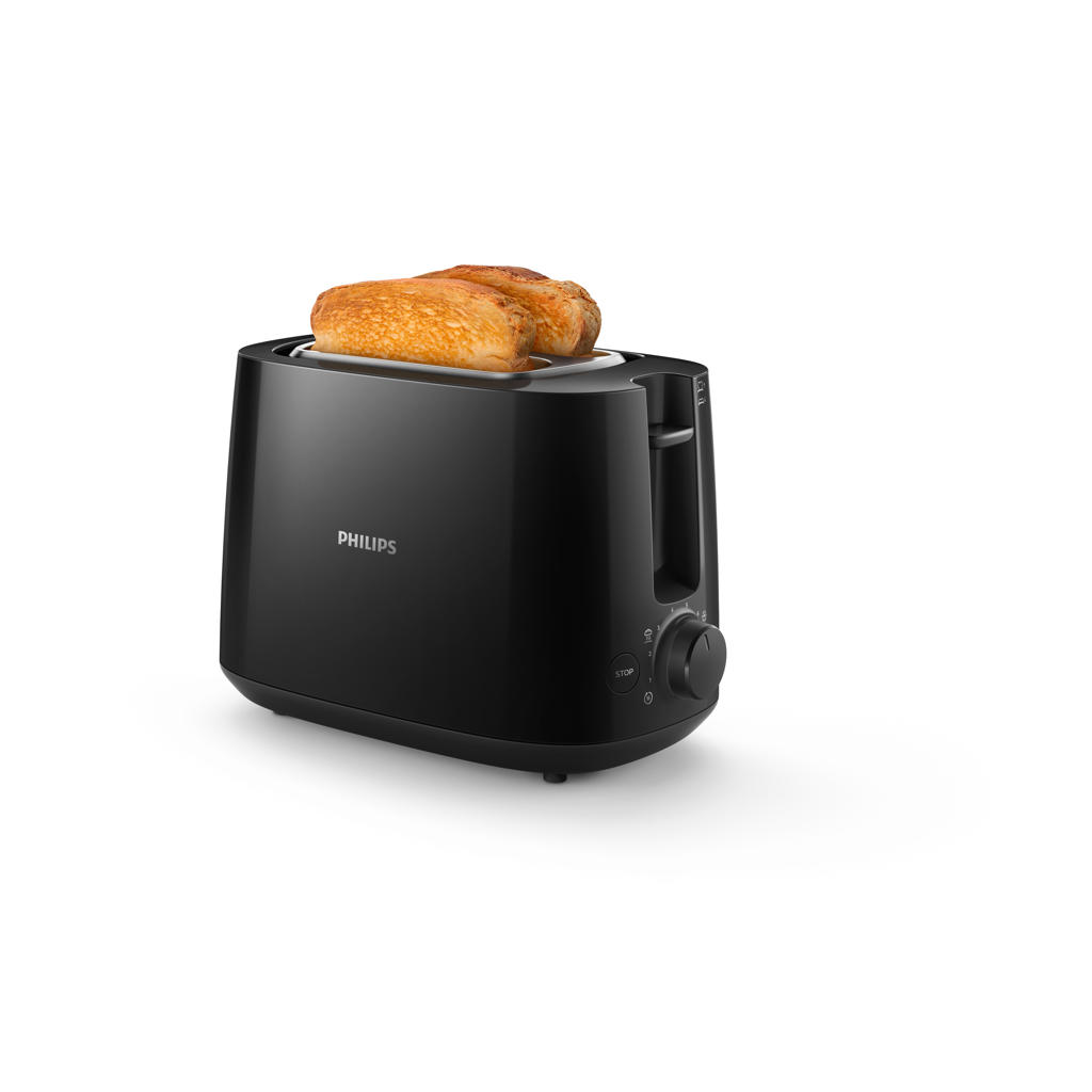 Philips Daily-collectie Broodrooster 2 sneetjes, brede opening HD2581/90