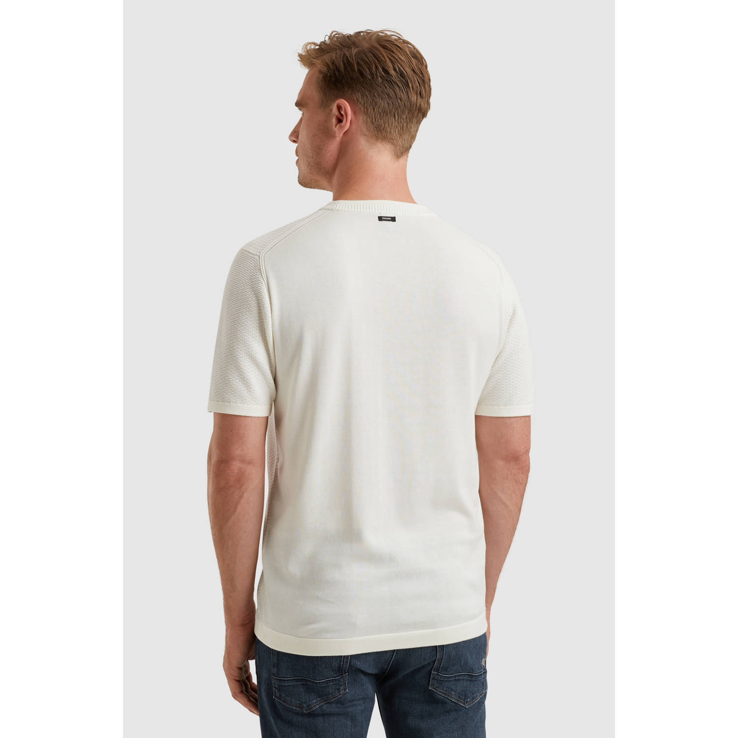 Vanguard T-shirt gebreid ecru