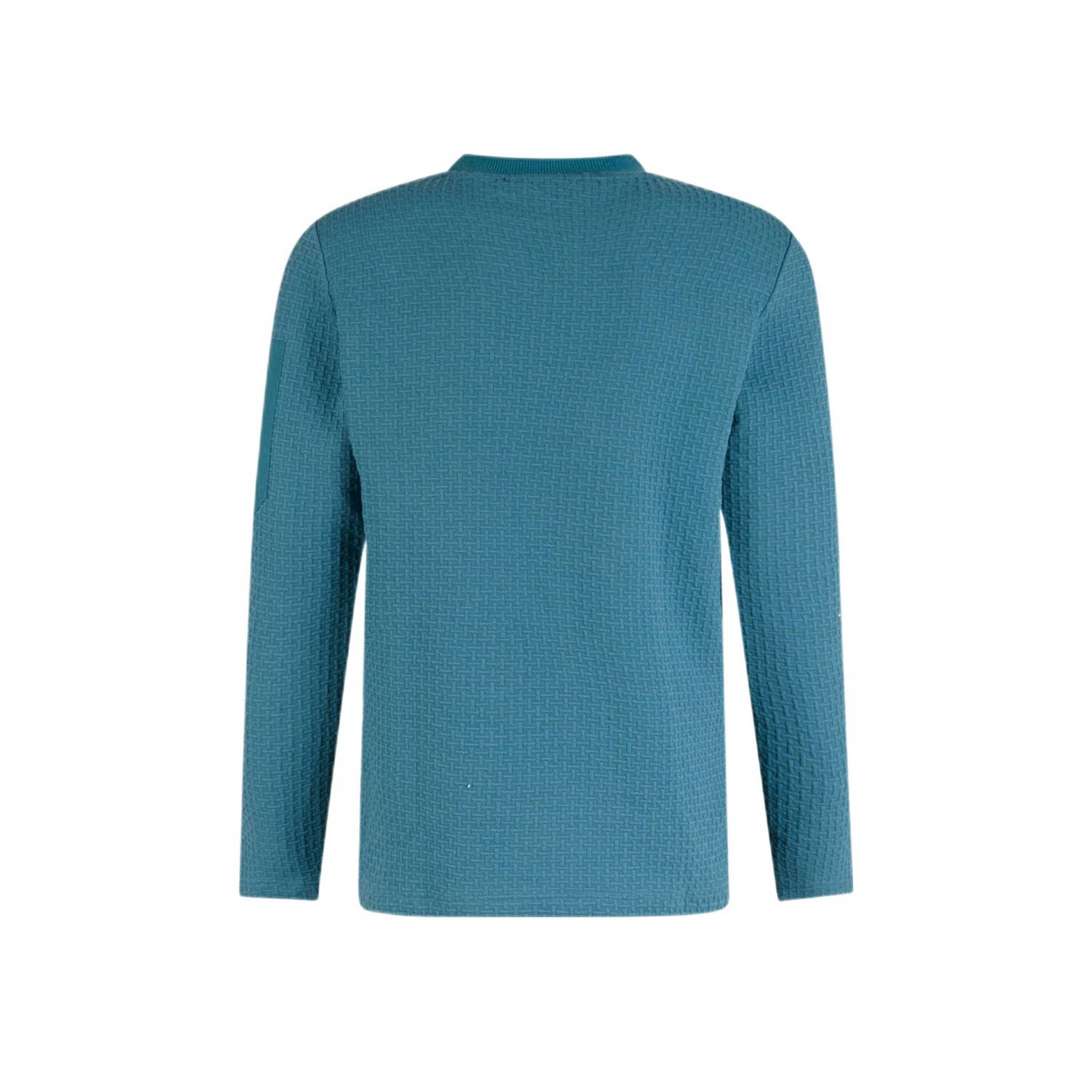 Shoeby longsleeve met ingebreid patroon blauw