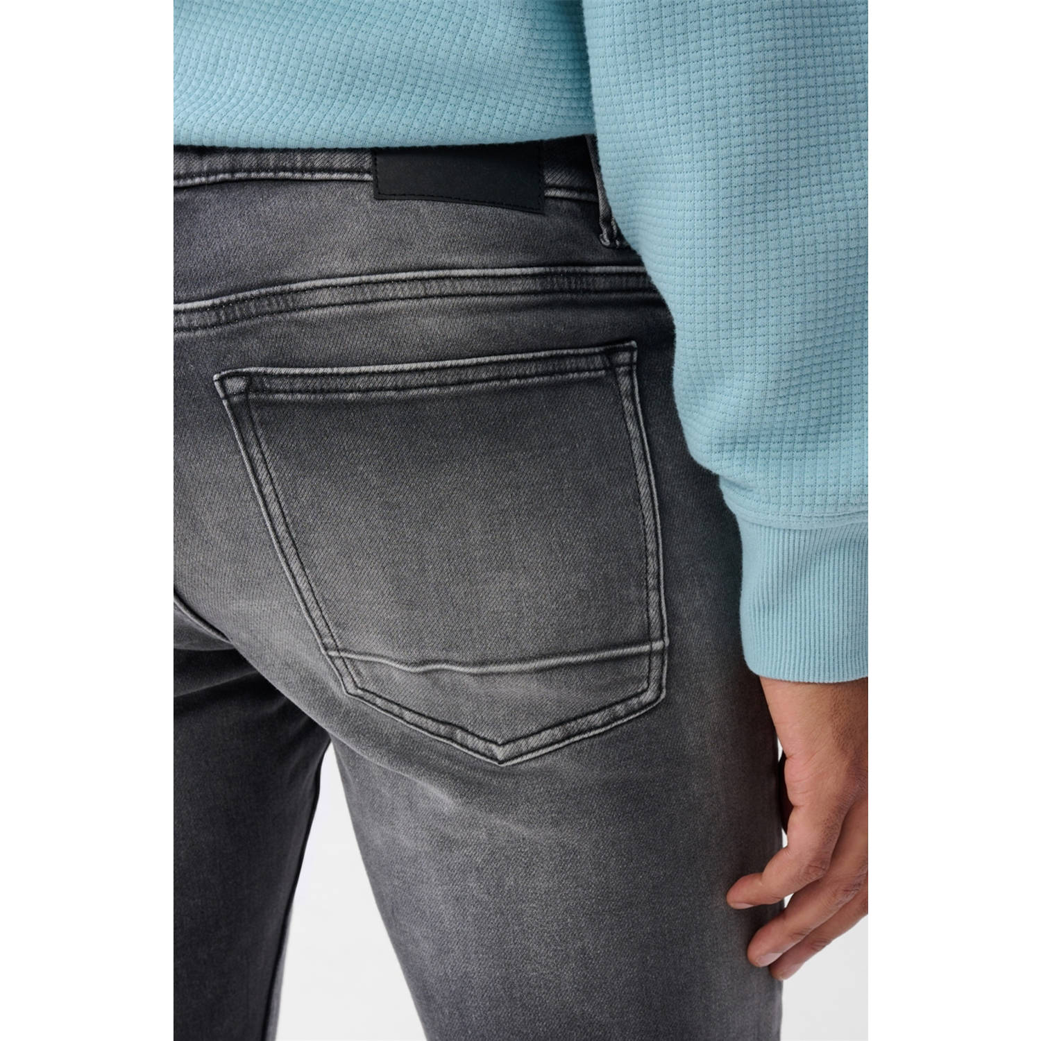 Shoeby slim fit jeans L32 grijs