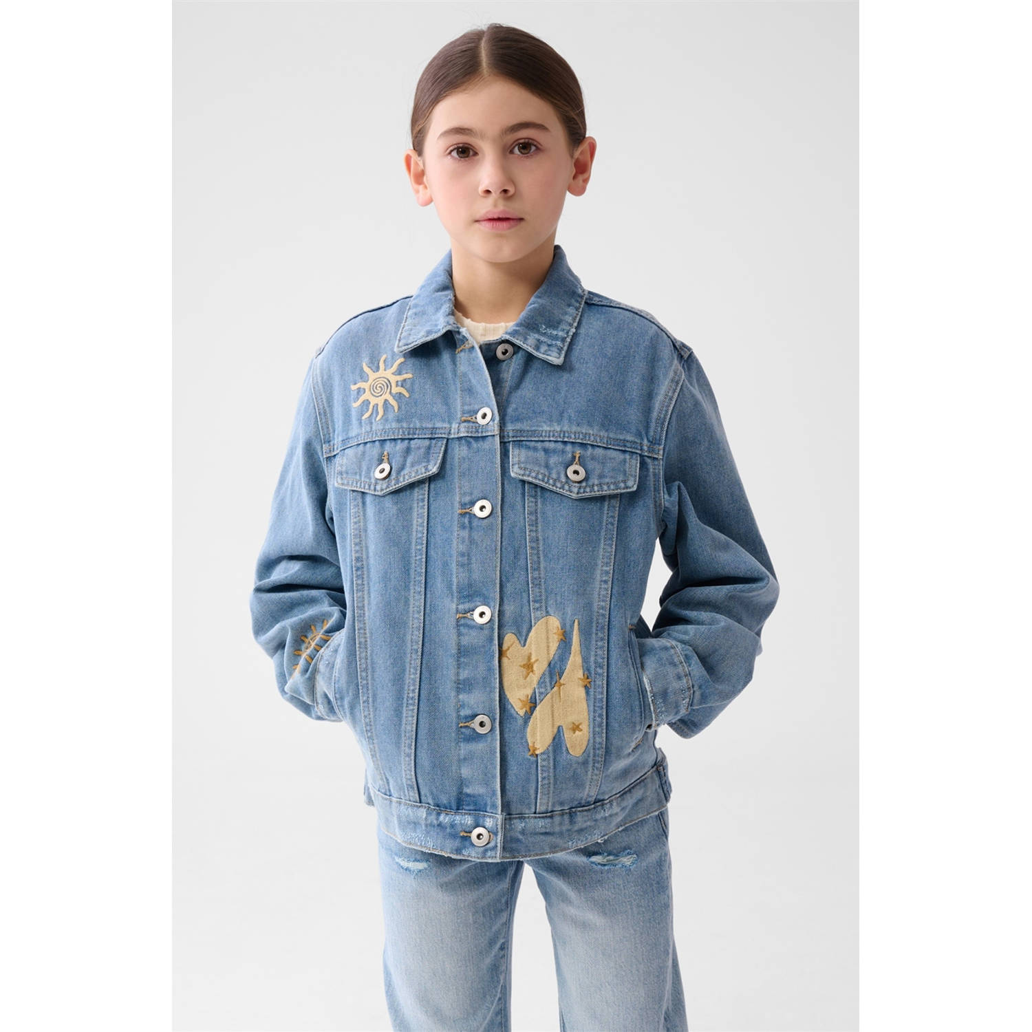 Shoeby spijkerjas medium blue denim