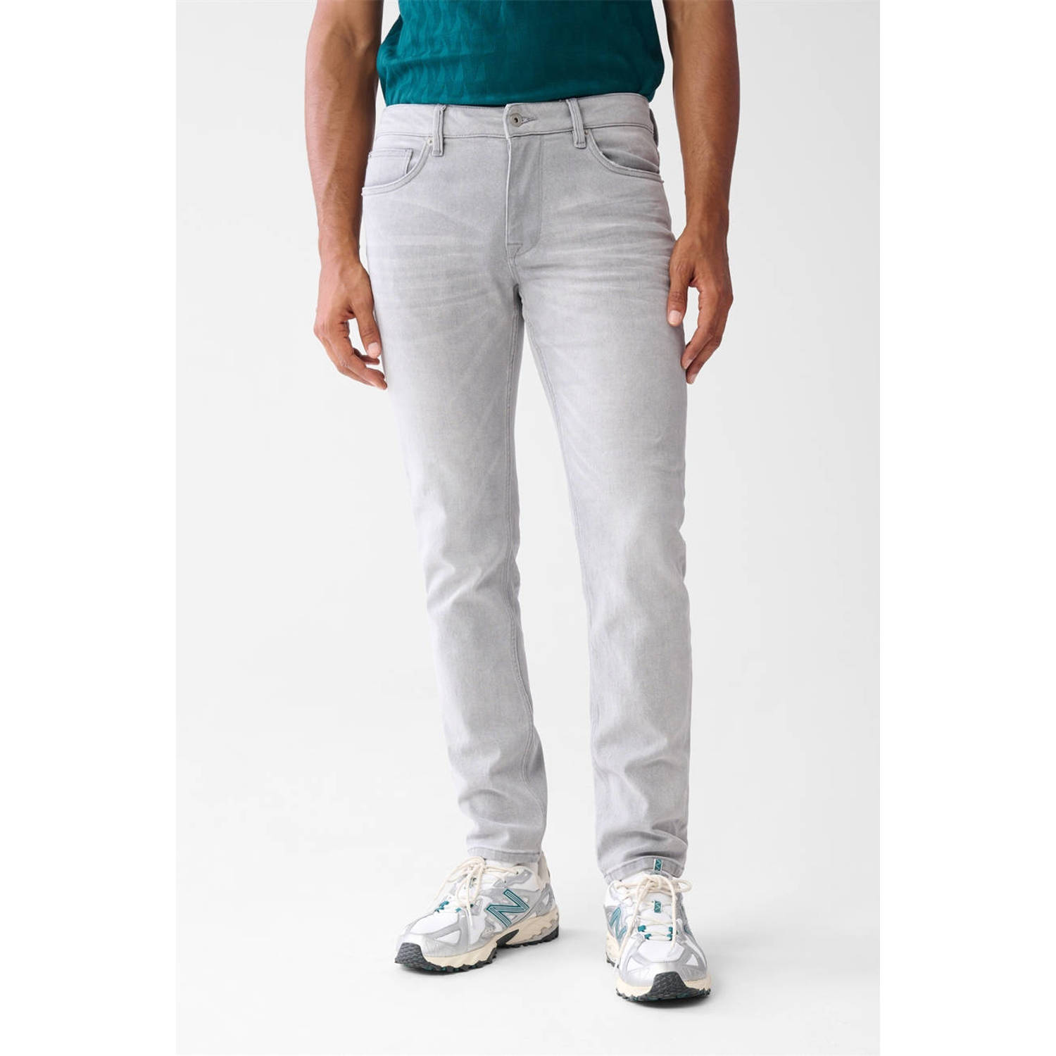 Shoeby slim fit jeans L34 grijs