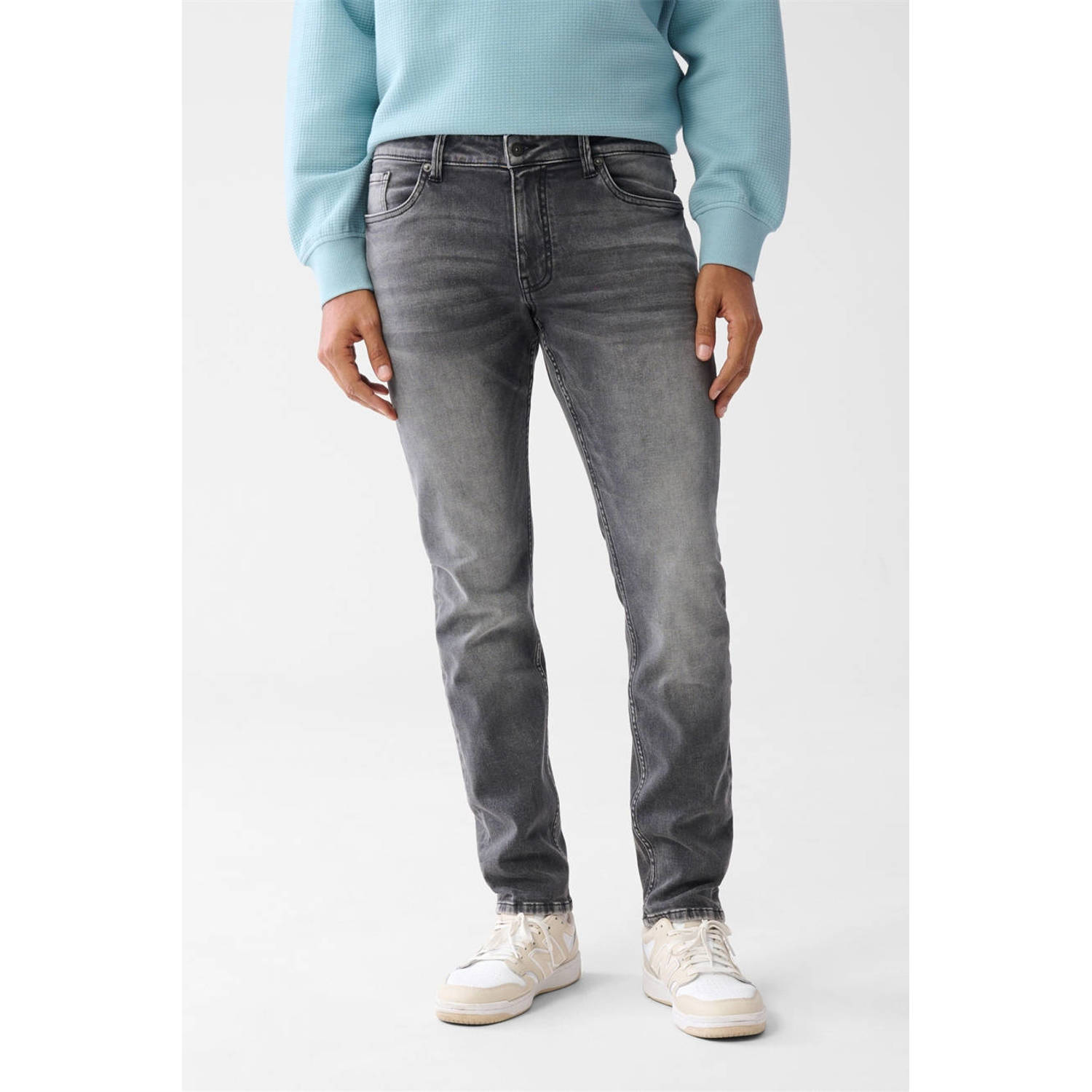 Shoeby slim fit L34 jeans grijs