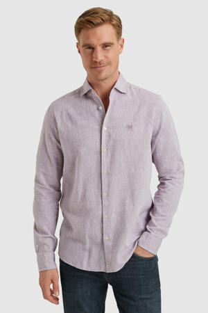 linnen casual overhemd violet