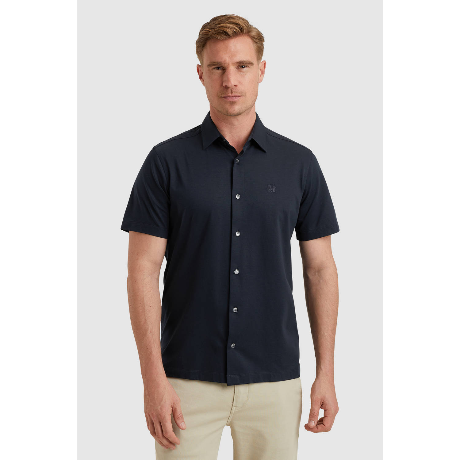 Vanguard casual overhemd donkerblauw