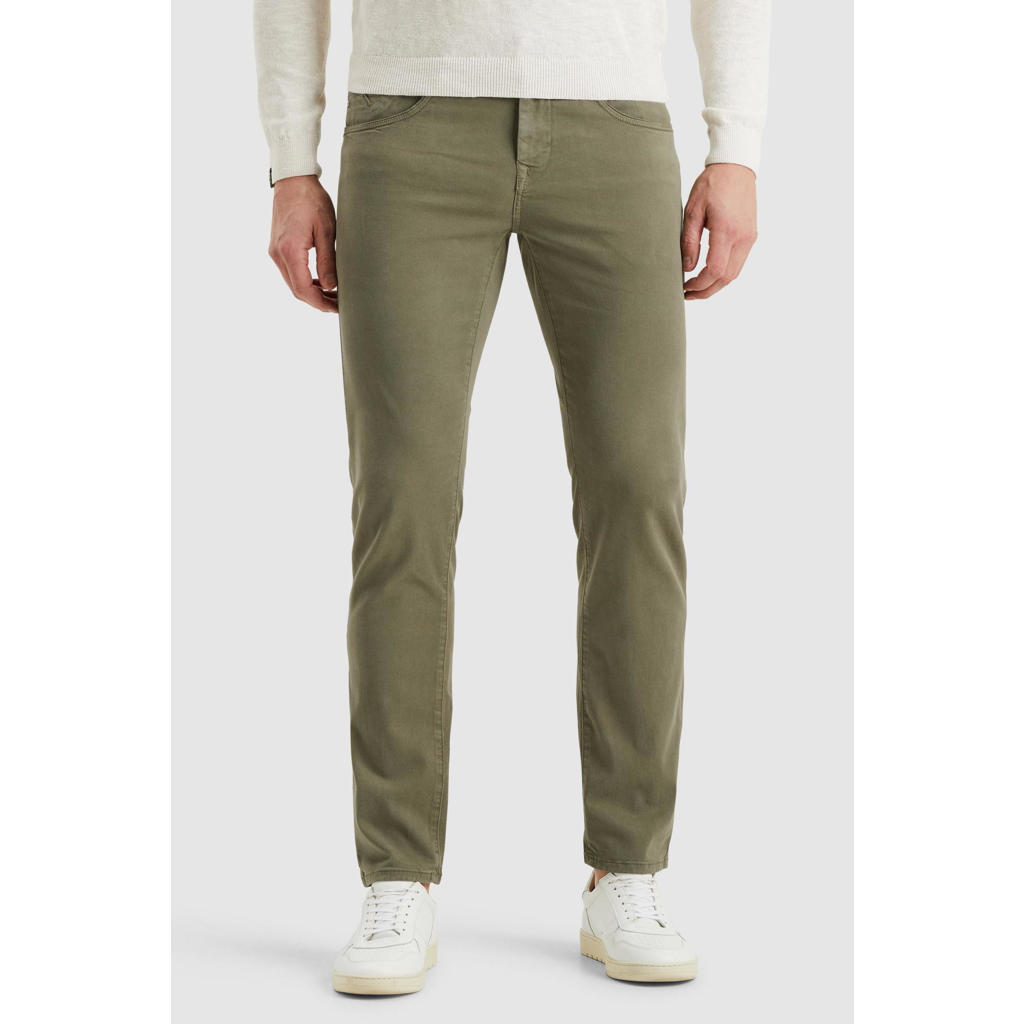 ZDJSWJ Heren Slim Stretch Casual Broek Casual Werk Conisch met Zakken Lichtgewicht Conische Strakke Broek, Geel, 3XL