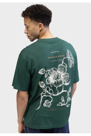 oversized T-shirt donkergroen