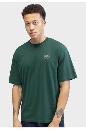 oversized T-shirt donkergroen