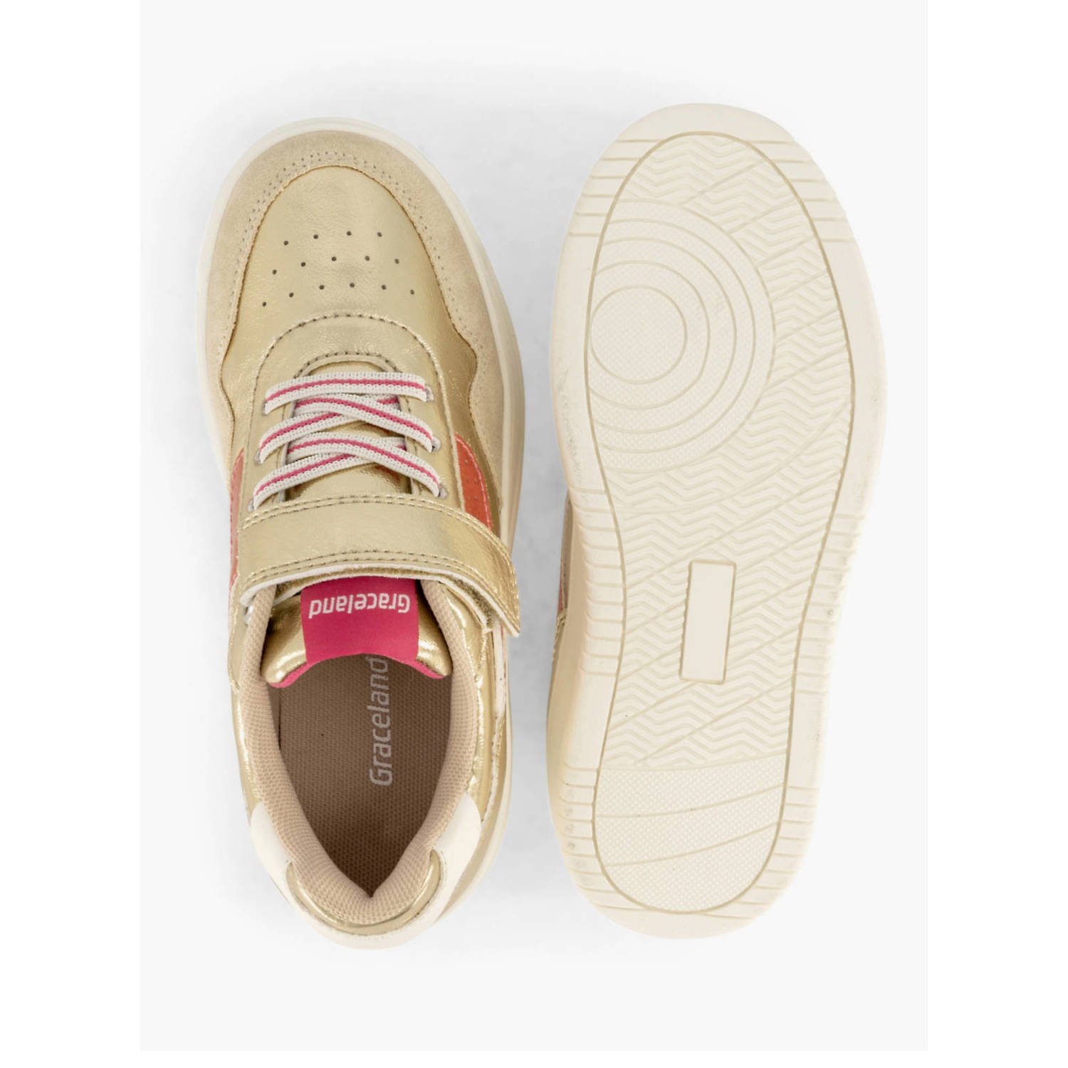 Graceland sneakers goud