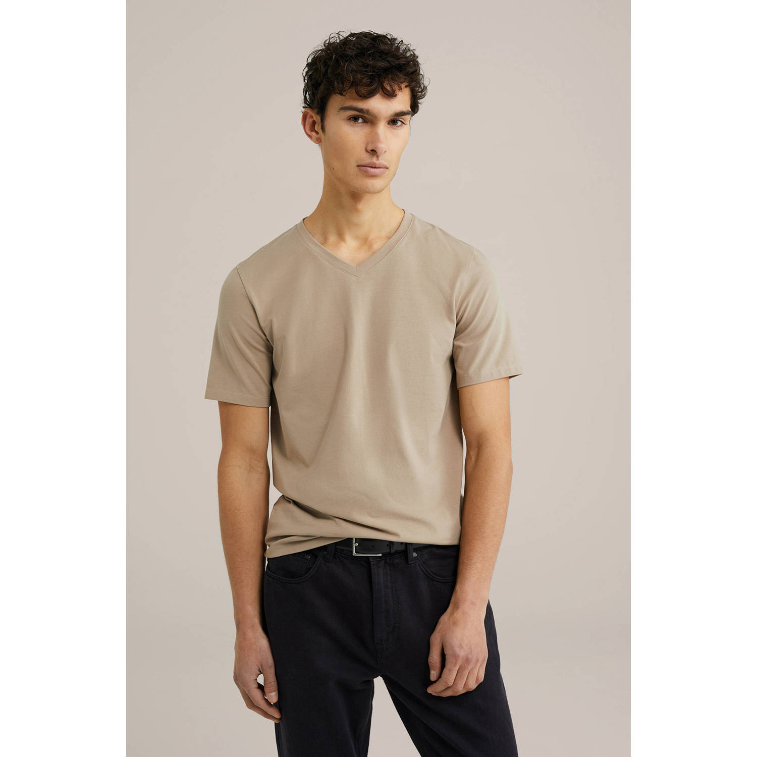WE Fashion T-shirt Faded Teak