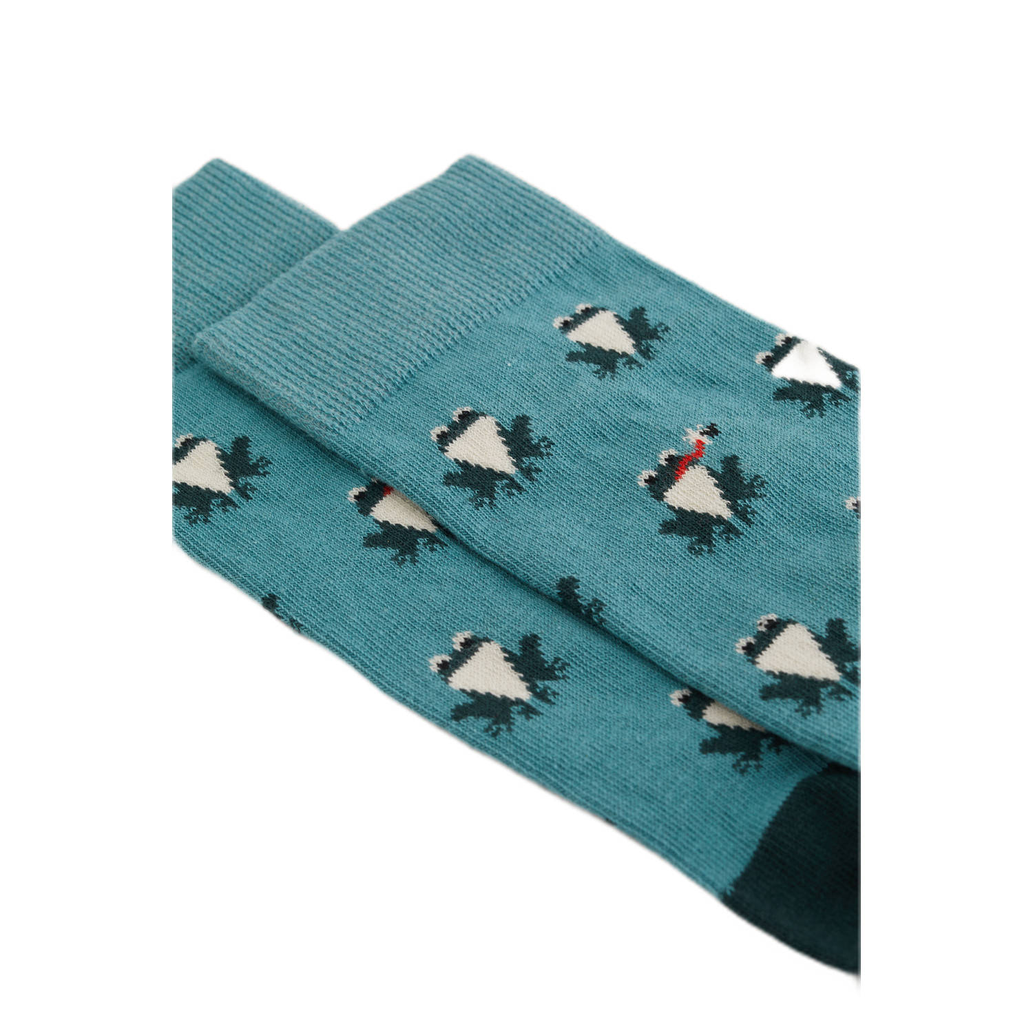 WE Fashion sokken met all over print blauw