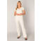 Base Level regular waist flared broek wit