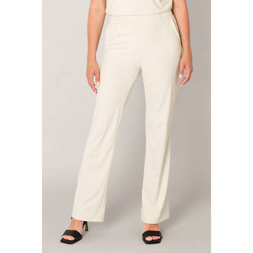 Base Level regular waist flared broek wit afbeelding