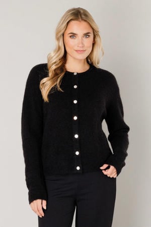 cardigan zwart fijn gebreid