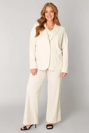 regular blazer travelstof ecru