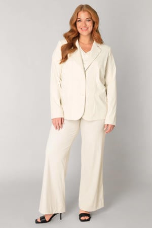 regular blazer travelstof ecru