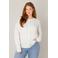 Base Level Curvy wollen gebreide trui ecru