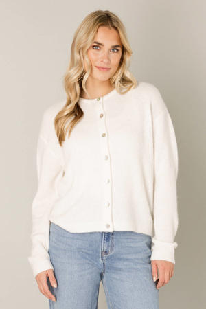 cardigan ecru fijn gebreid