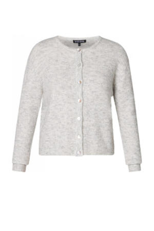 cardigan grijs melange fijn gebreid