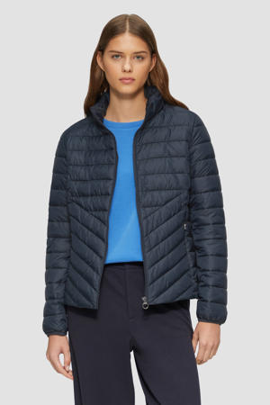 gewatteerde jas marineblauw