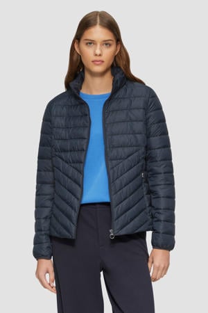 gewatteerde jas marineblauw