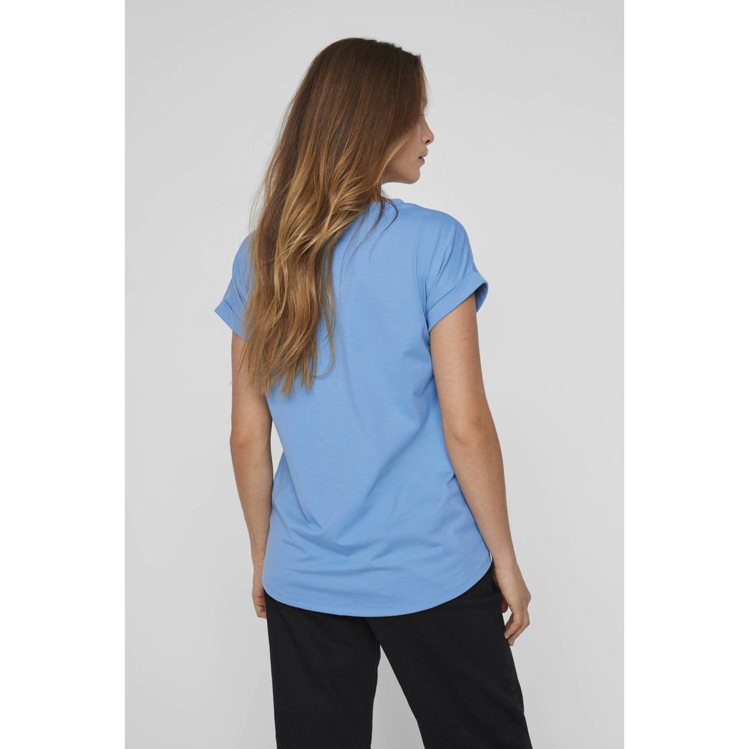 VILA T-shirt lichtblauw