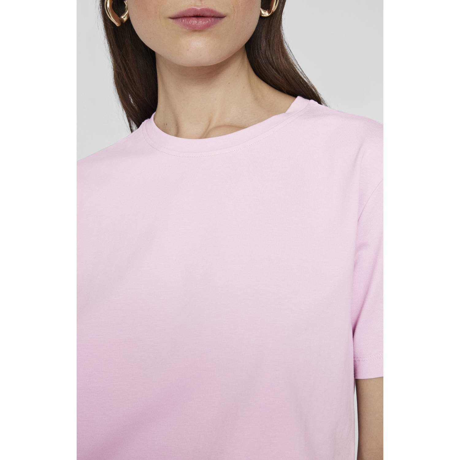 VILA T-shirt lichtroze