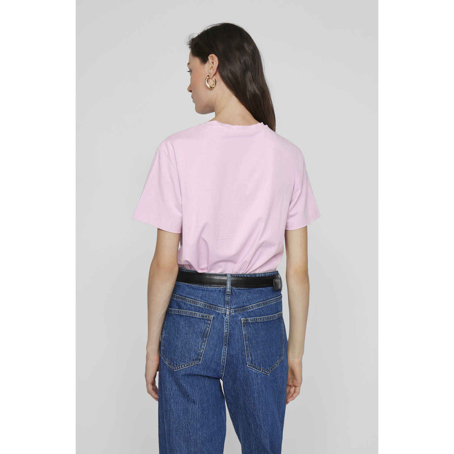 VILA T-shirt lichtroze