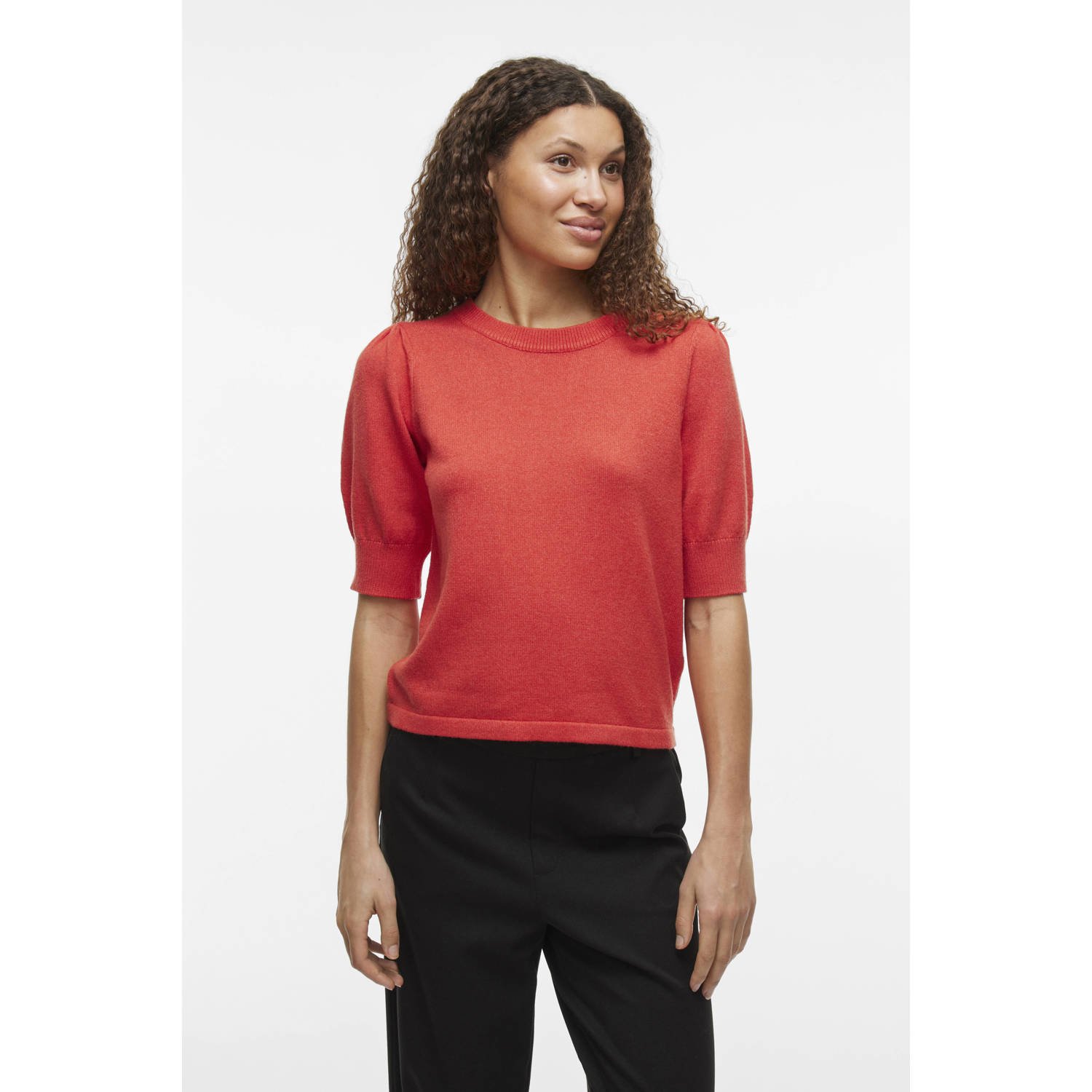 VILA top rood gebreid