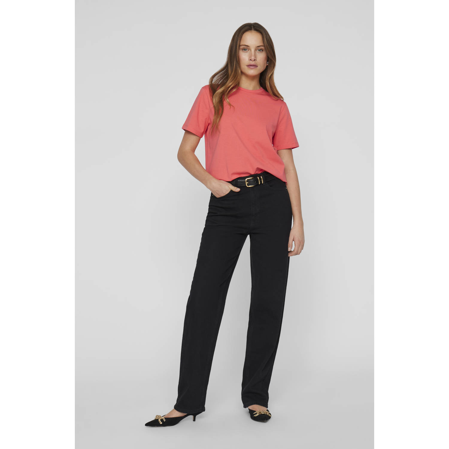 Vila Shirt met korte mouwen VINORA S S T-SHIRT NOOS