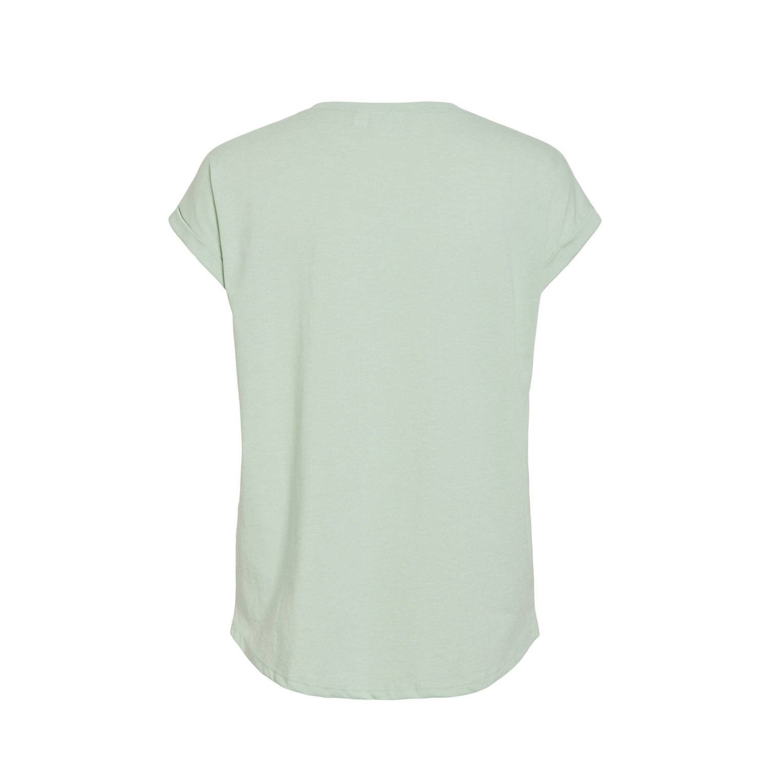 VILA T-shirt lichtgroen