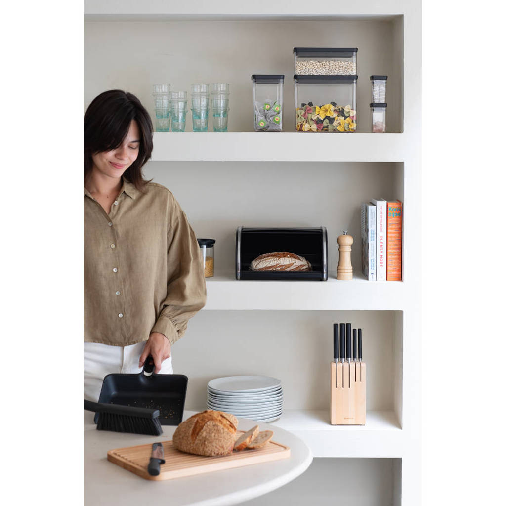 Broodtrommel met schuifdeksel, medium - Matt Black - Brabantia