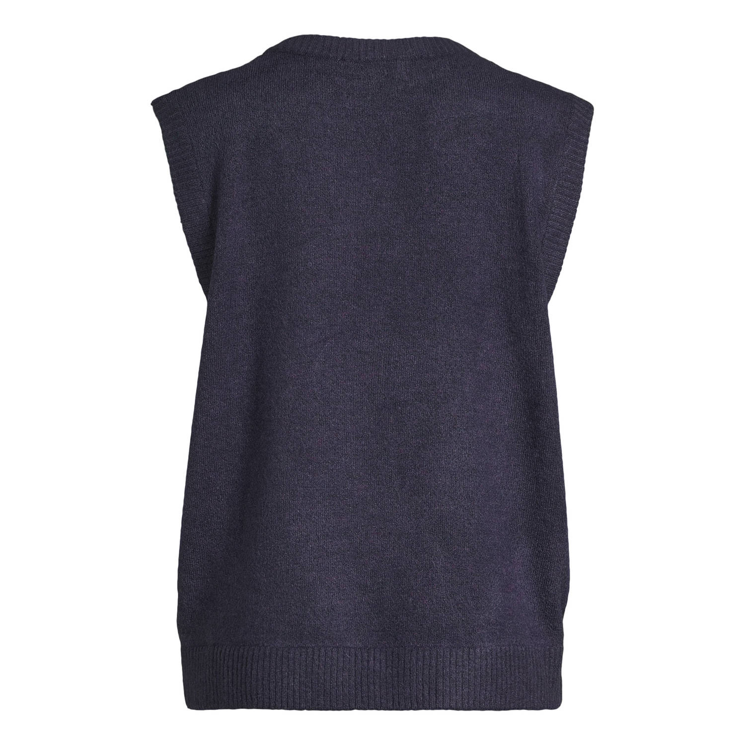 anytime gebreide gilet donkerblauw
