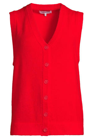 gebreide gilet rood