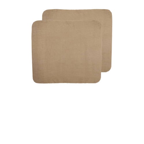 Meyco badstof aankleedkussenhoes - set van 2 taupe afbeelding