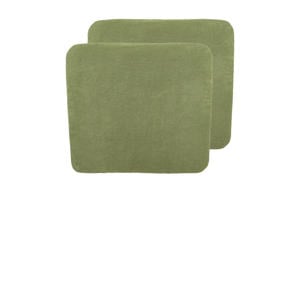 badstof aankleedkussenhoes - olive green (set van 2)