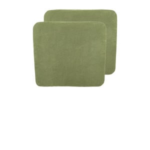 badstof aankleedkussenhoes - olive green (set van 2)